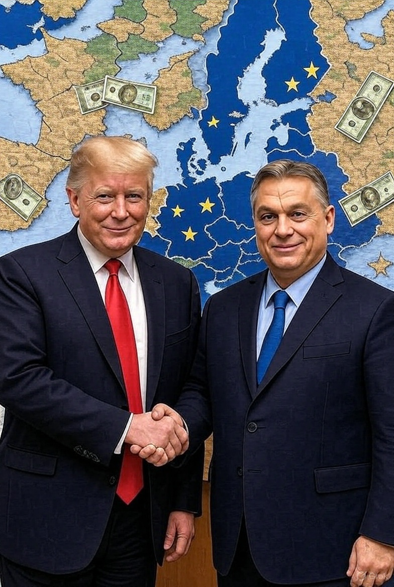 Donald Trump wita się z Viktor Orban
